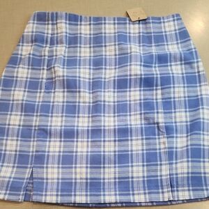 Blue Plaid Women's Skirt